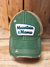 Load image into Gallery viewer, Mountain Mama Distressed Trucker Hat