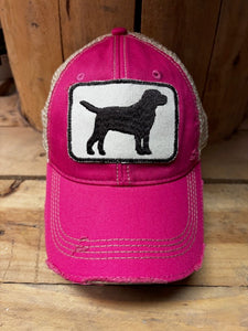 Lab Pup Distressed Snapback Cap