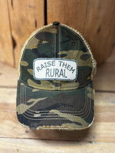 Load image into Gallery viewer, Raise Them Rural Distressed Trucker Hat