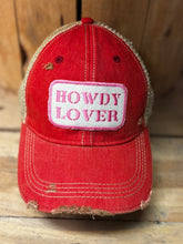 Load image into Gallery viewer, Howdy Lover distressed Trucker Hat
