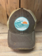 Load image into Gallery viewer, Sunset Swell -distressed Trucker Hat