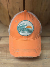 Load image into Gallery viewer, Sunset Swell -distressed Trucker Hat