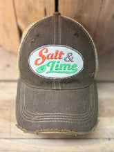 Load image into Gallery viewer, Salt &amp; Lime Cap-distressed Trucker Hat
