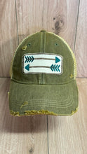 Load image into Gallery viewer, Turquoise Arrow Distressed Hat