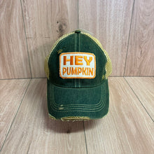Load image into Gallery viewer, Hey Pumpkin Distressed Trucker Hat