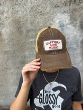 Load image into Gallery viewer, Support Local Music Distressed Trucker Hat