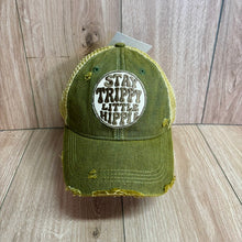 Load image into Gallery viewer, Stay Trippie Little Hippie Distressed Trucker Hat