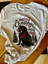 Load image into Gallery viewer, Steve the Pug “Merry Christmas Ya Filthy Animal” Tee