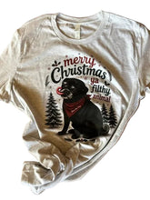 Load image into Gallery viewer, Steve the Pug “Merry Christmas Ya Filthy Animal” Tee