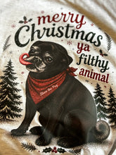Load image into Gallery viewer, Steve the Pug “Merry Christmas Ya Filthy Animal” Tee