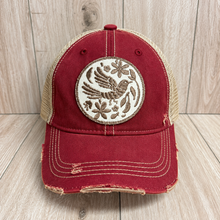 Load image into Gallery viewer, Boho Bird Distressed Trucker Hat